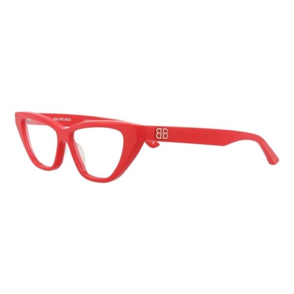 Balenciaga Womens Cat Eye Red Red Transparent Fashion Designer Eyewear - Picture 6 of 8